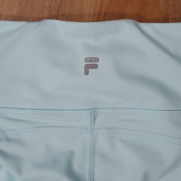 🔺️Fila Sport Sky Blue High Rise Capri Athletic Pants w/Pocket Small - Picture 9 of 11